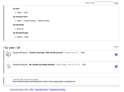bibliographic data can be organized and displayed in various ways