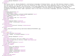 the xml structure for the  data