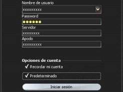 Login screen