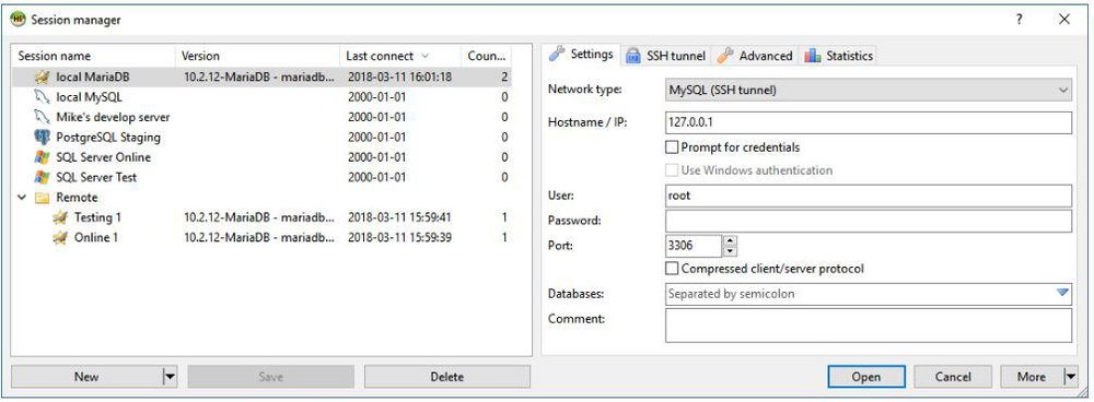 HeidiSQL Screenshot 1