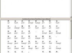 Example of Chinese text transliteration into pinyin