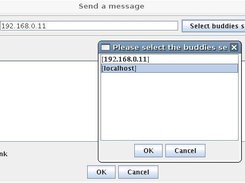 Select a online buddy and send her/him a text/link message