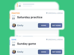 Team management and scheduling app for sports teams