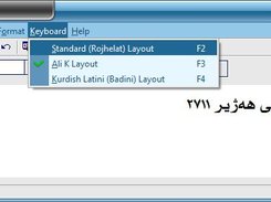 Select Keyboard Layout Menu