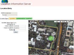 LIS location entry w/ map display