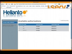 3. Helianto authorization page