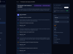 Helio investigates each alert on the device, reads the event log, runs an approved fix and verifies it, then closes the ticket within SLA. No technician needed.