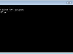 Upon startup, HelloCPP is very a very basic command line.