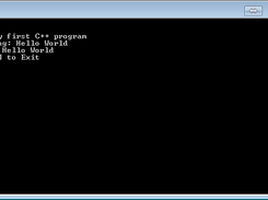 When text is entered, HelloCPP will output your text.