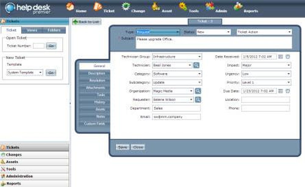 Help Desk Premier Screenshot 1