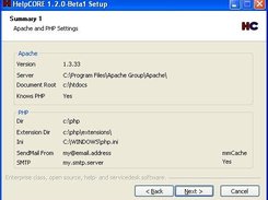 One of the installer's summary screens.