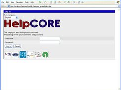 Login screen