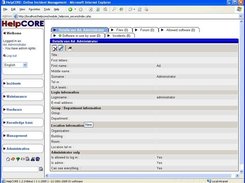 Administrator user's data
