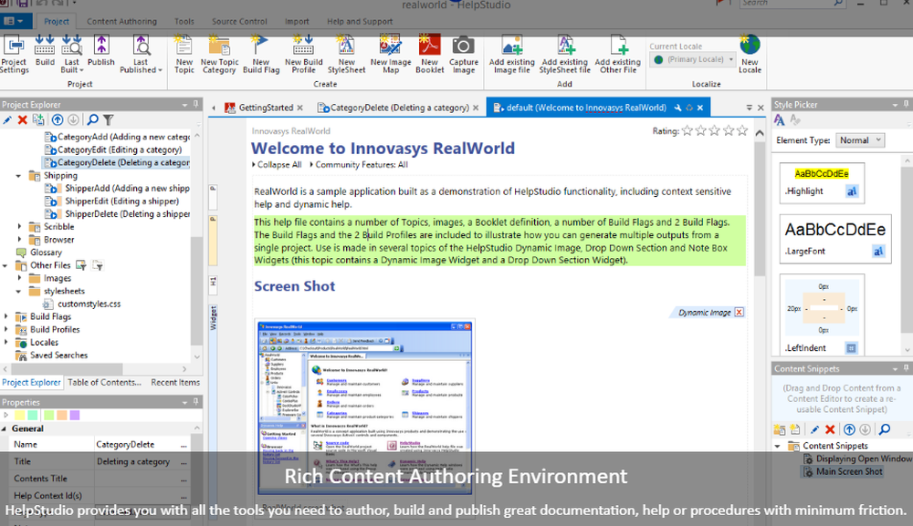 HelpStudio Screenshot 1