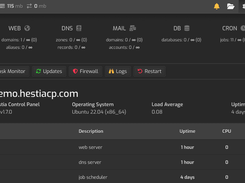 Hestia Control Panel Screenshot 1