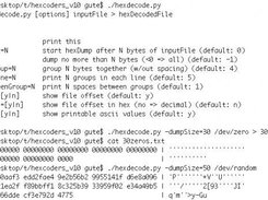 using hexdecode to look at a binary