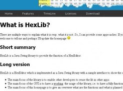 Homepage - details of HexLib