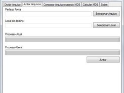 Interface gráfica da parte de juntar arquivos.
