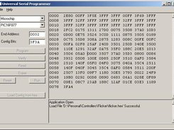 With a .hex file loaded, before device initialization.