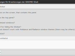 The preferences dialog of the extension.