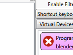 Filter will only activate, when you work with blender