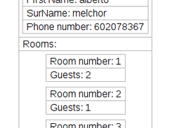 Hotel rooms booking example