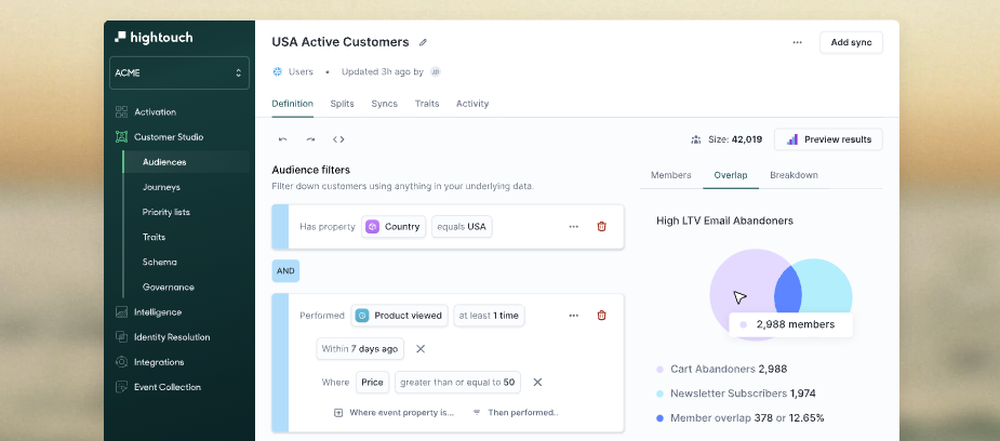 Build any audience with your existing customer data