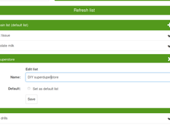 With hikuweb you can manage your lists: Just click on list name to edit, Click on the plus to create new list or click on the X to delete a list.