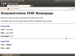 Homepage to choose EMR