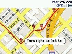 Viewing directions on the map.