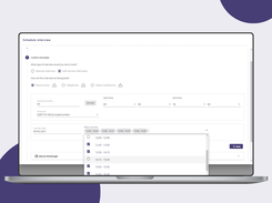 Self-service interviews: select potential interview slots for the candidate to select.