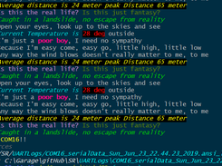 Sample Console Output (in git bash for windows console)