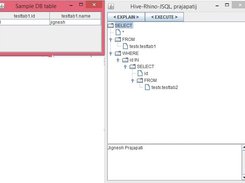 sql tree result table gui
