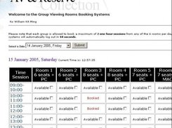 3. Main Booking Interface