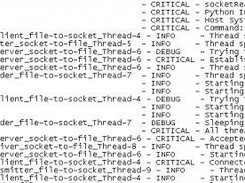 Excerpt from the SocketReader logs