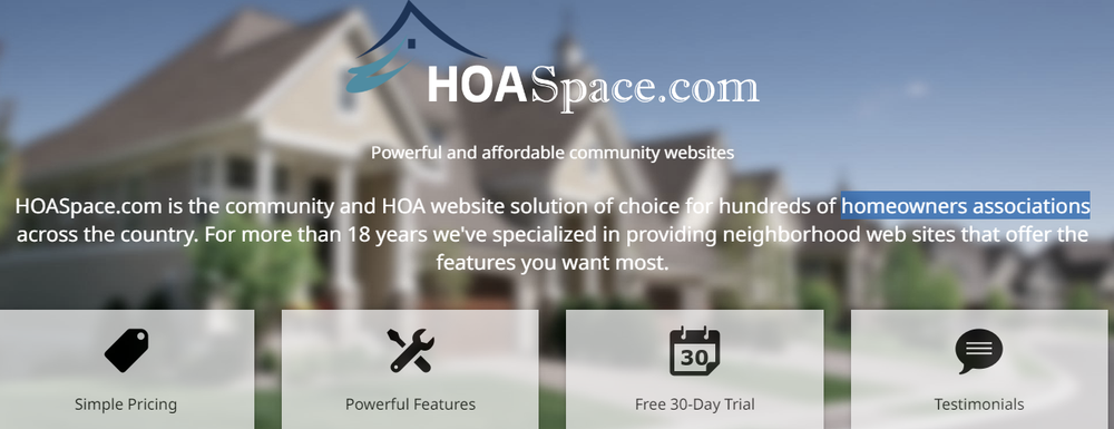 HOASpace.com Screenshot 1