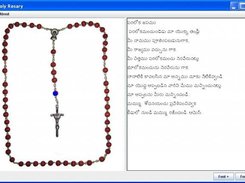 Red Color Beads with Prayers in Telugu Language