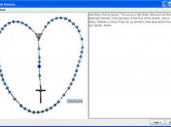 Blue Color Beads with Prayers in English Language