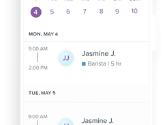 Employees can see their schedules on the go