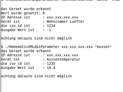 Homematic XML in Terminal Screenshot 1