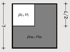 model 2D: one matrix and one inclusion