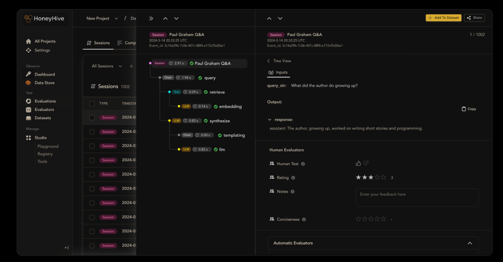 HoneyHive Screenshot 1