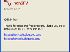 honSFV 1.0.2 About