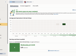 Best Time to Publish: Find the best time to publish so your posts are seen more often by fans and followers. 