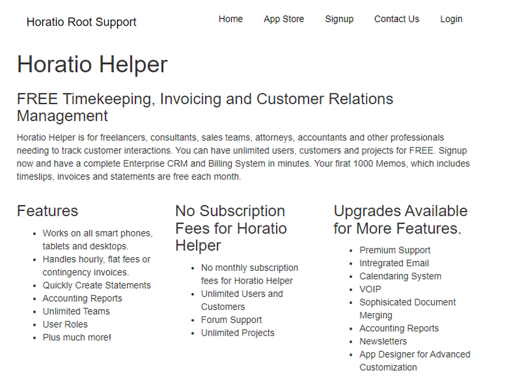 Horatio Helper Screenshot 1