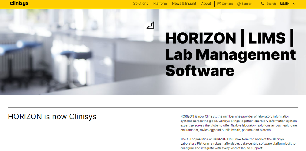 Clinisys Laboratory Platform Screenshot 1