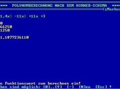 Pascal Programm: Horner-Schema