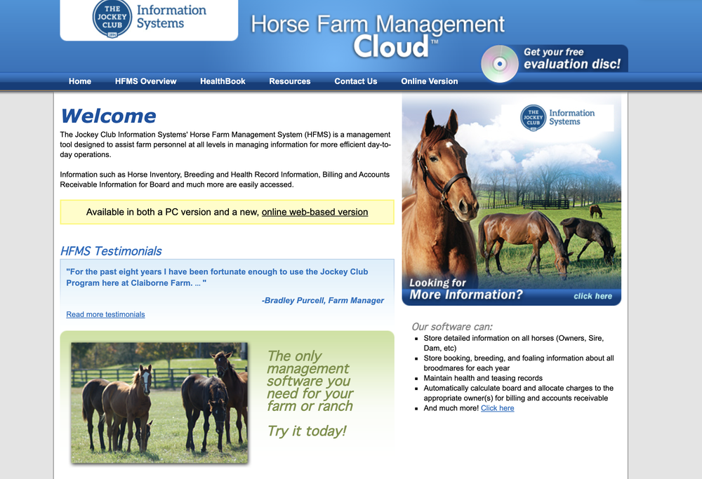 Horse Farm Management System Screenshot 1