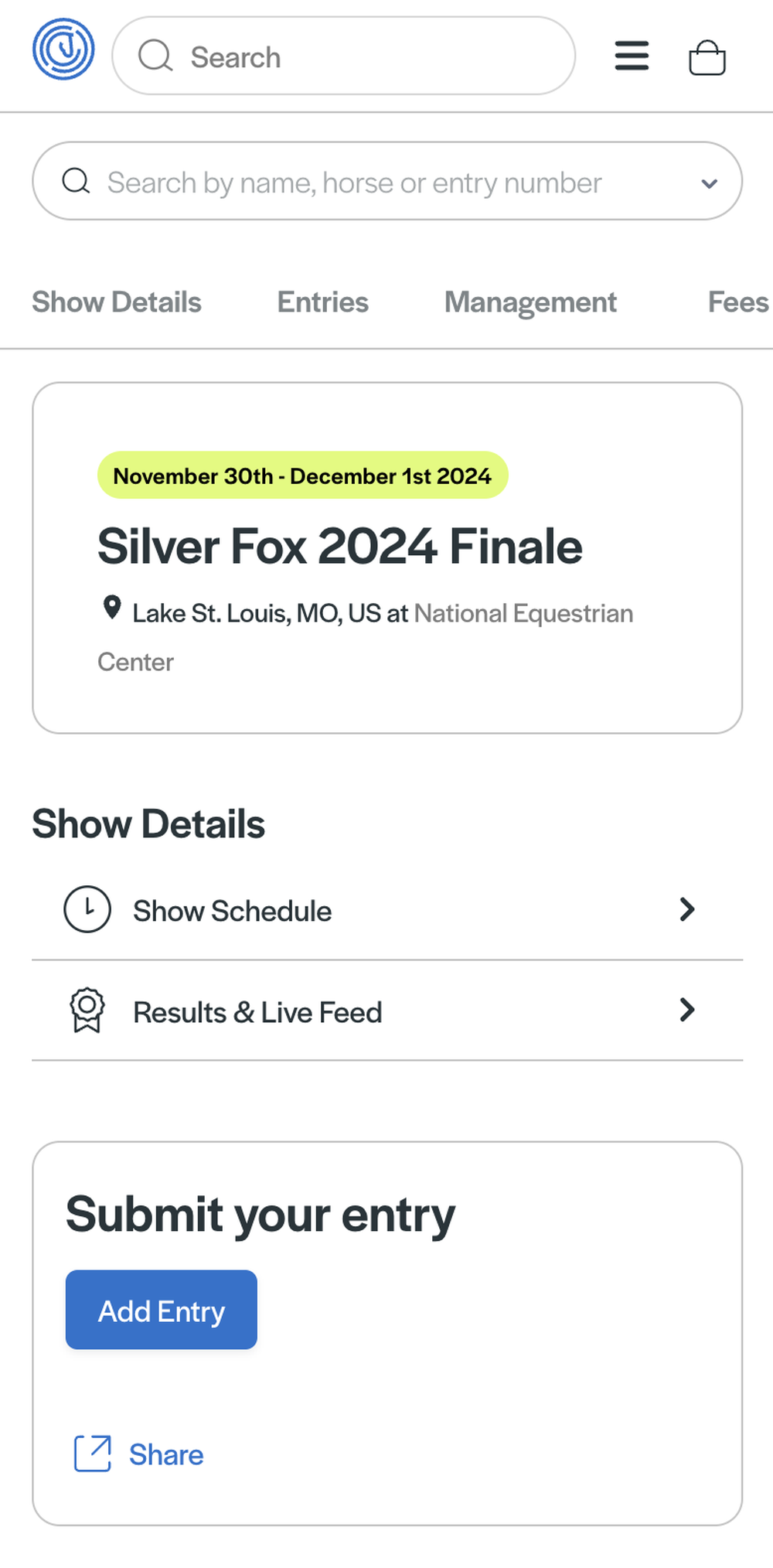Every show has a personalized public show dashboard