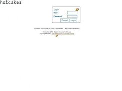 Login page to admin area.